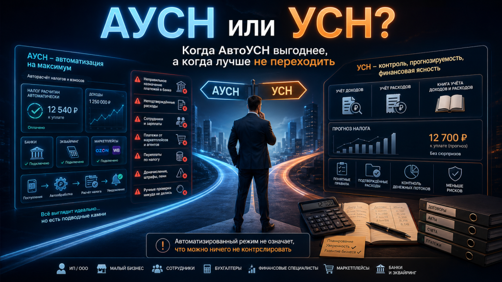 АУСН или УСН в 2026 году: выбор налогового режима для малого бизнеса