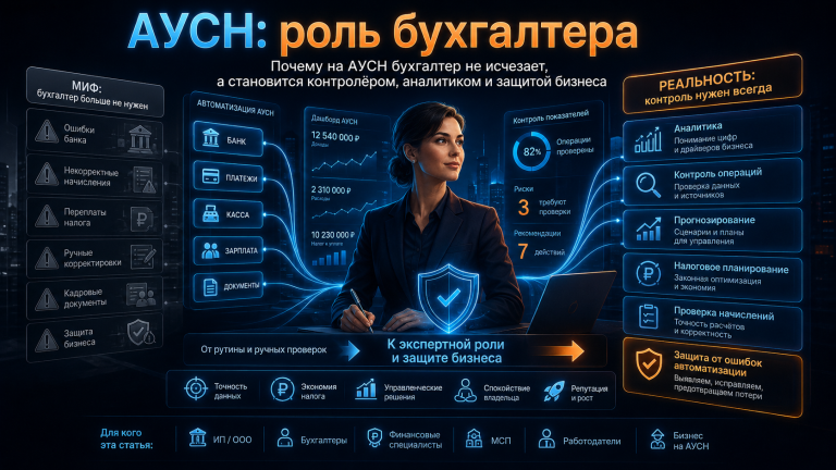 АУСН и новая роль бухгалтера: автоматизация налогов, контроль операций и финансовая модель бизнеса