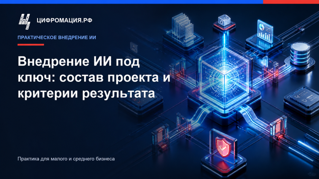Внедрение ИИ под ключ: состав проекта и критерии результата
