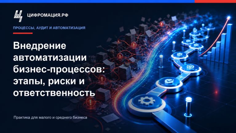 Внедрение автоматизации бизнес-процессов: этапы, риски и ответственность