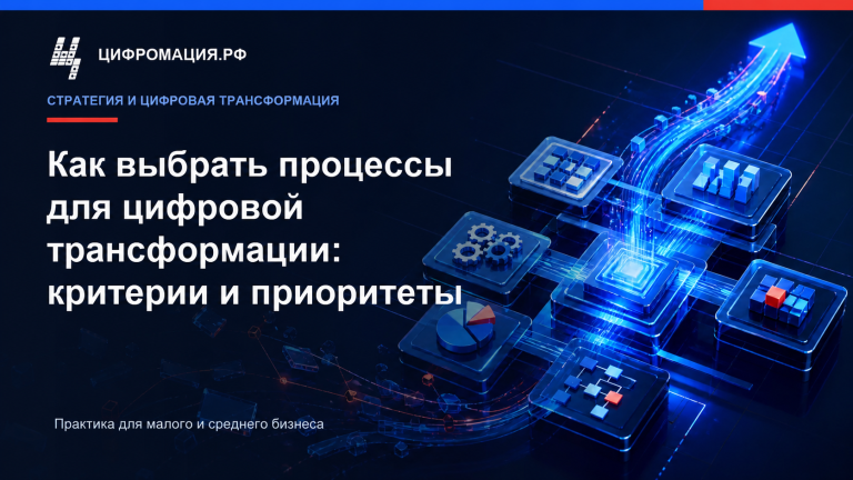 Как выбрать процессы для цифровой трансформации: критерии и приоритеты