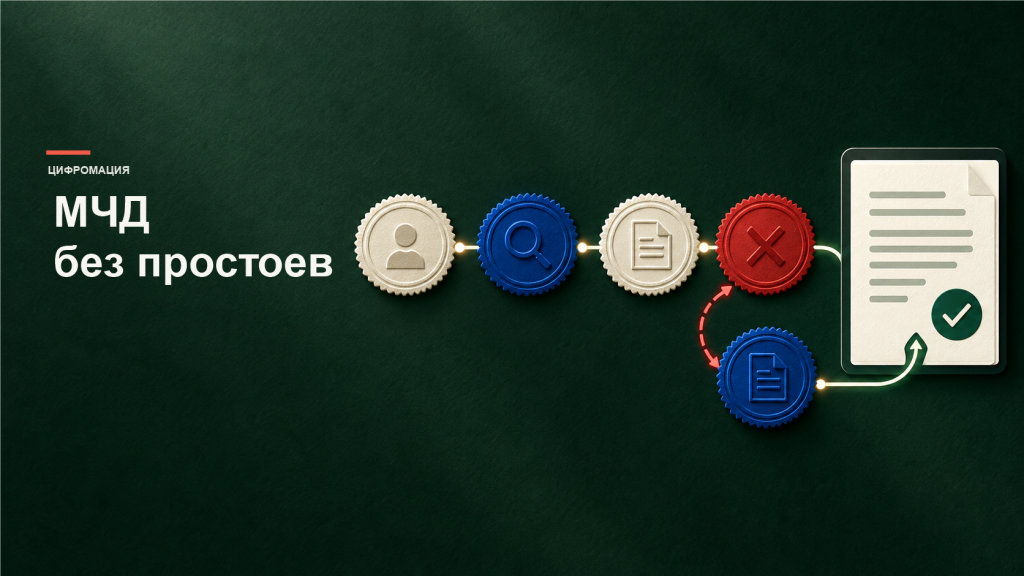 Выпуск, проверка, отзыв и замена машиночитаемой доверенности показаны последовательностью печатей.