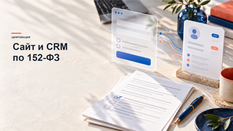 Форма сайта, карточка CRM и документы согласия связаны потоками персональных данных.