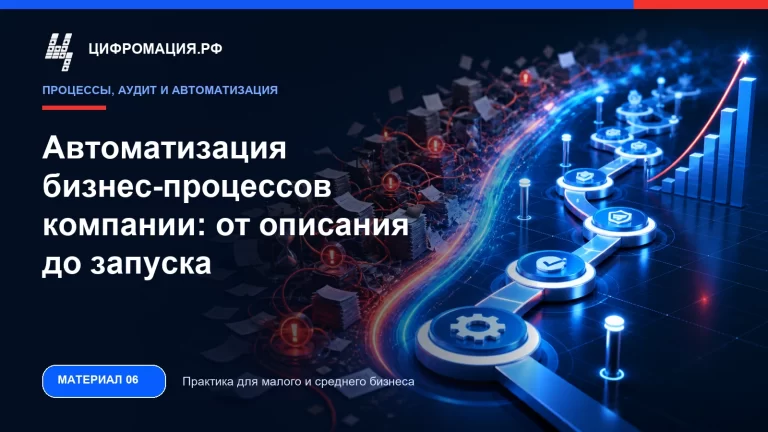 Автоматизация бизнес-процессов компании: от описания до запуска